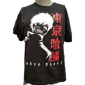 Tokyo Ghoul Kaneki Horror Anime Tee Black Sz XL Japanese Dark Fantasy Funimation